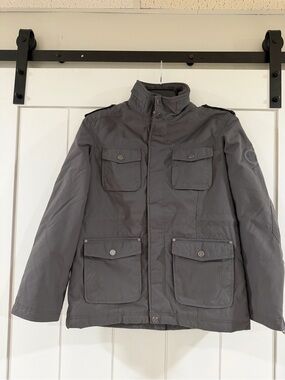 Esprit Men's Dark Gray Military Field Jacket